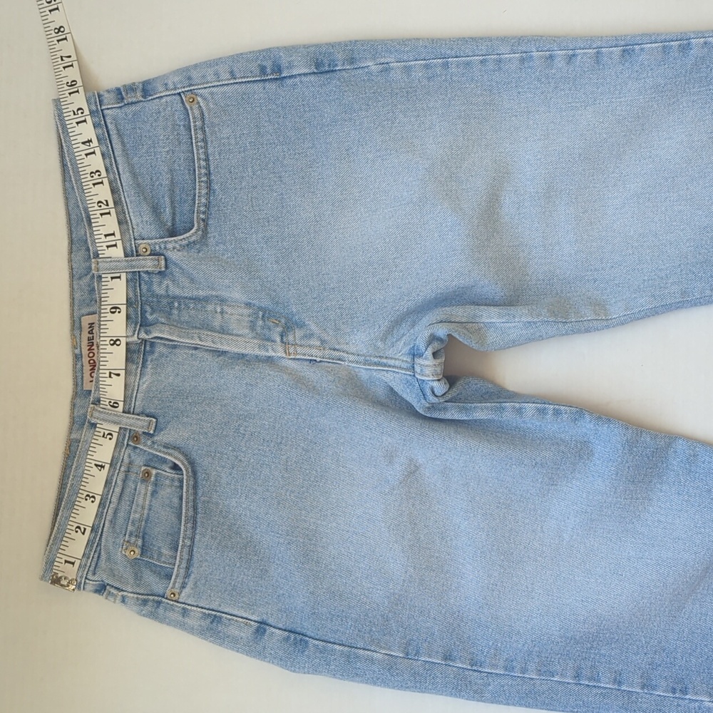Vtg. London Jean Asian Dragon Embroidered High Rise Cropped Mom Jeans 10 Blue - Picture 11 of 13